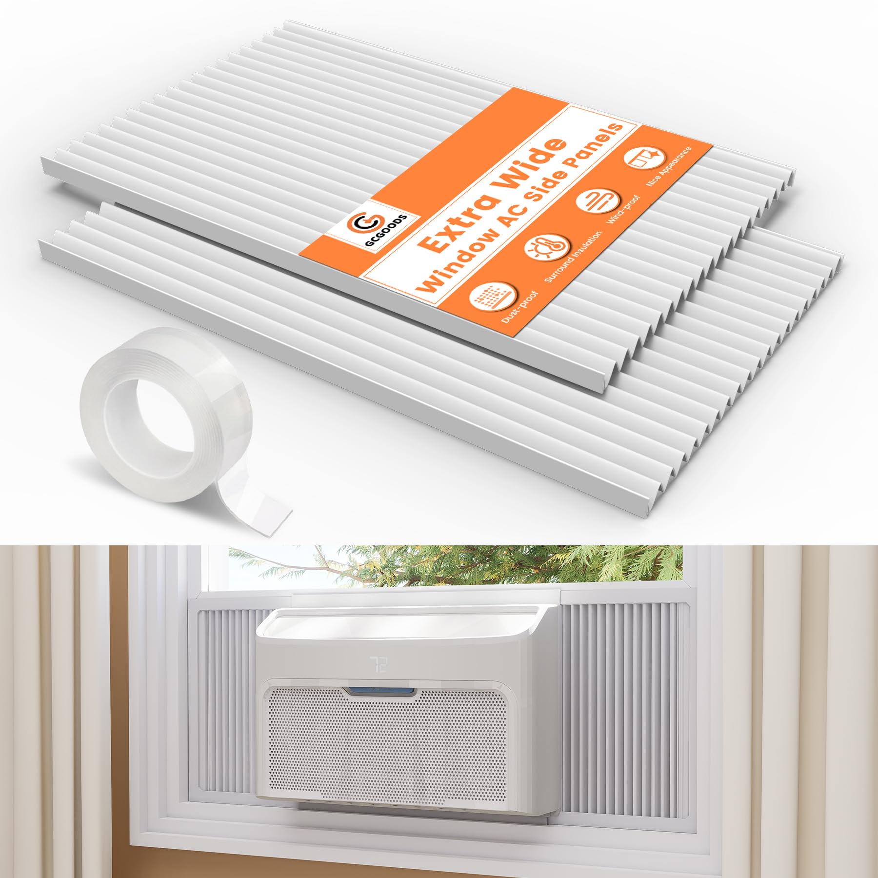 Amazon.com: GCGOODS Window Air Conditioner Side Panels, Adjustable